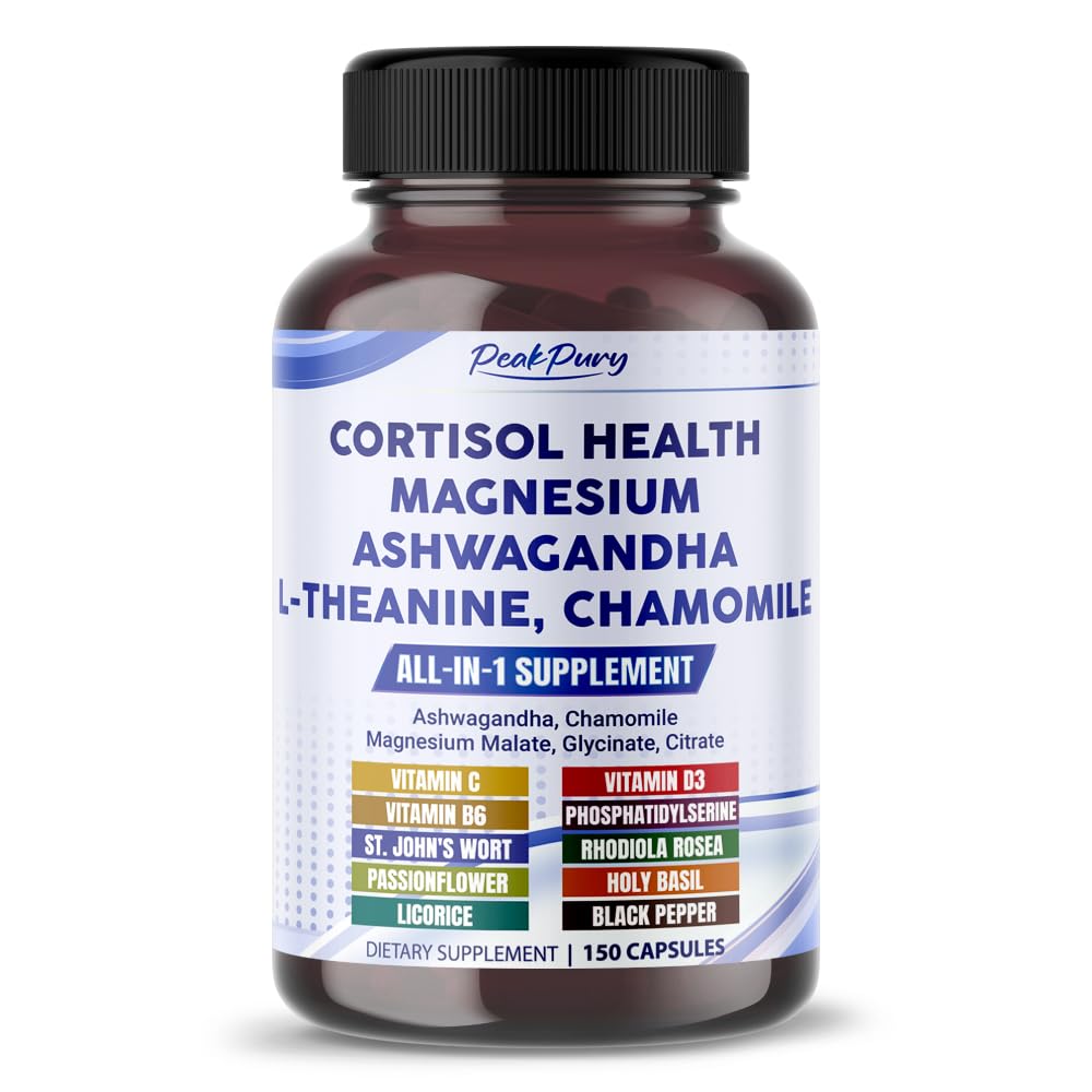 CORTISOL 健康 Ashwagandha 氨基镁 L-乙烷-美国制造
