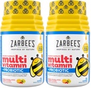 Zarbee's Kid's Complete Multivitamin + Probiotic Gummies with Vitamins A B C D E & zinc for Digestive Health Easy to Chew Kids Daily Multivitamin Gummies Natural Fruit,70 Count (Pack of 2)