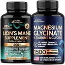NUTRAHARMONY Lions Mane & Magnesium Glycinate with Glycine Capsules