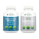 甘化镁 400mg + 硒 200mcg - Vegan Bundle - 270块板块 & 365个卡普尔 - 在美国制造