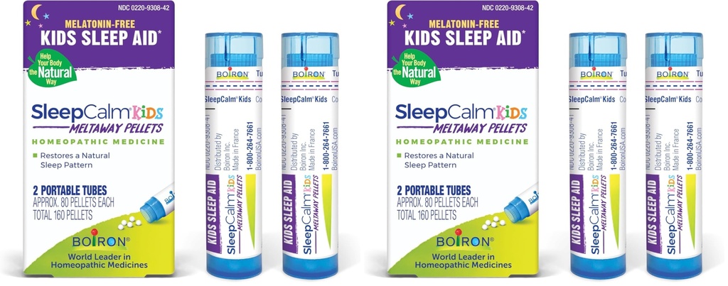 Boiron SleepCalm Kids Sleep Aid for Deep, Relaxing, Restful Nighttime Sleep - Melatonin-Free and Non Habit-Forming - 160 Count (Pack of 2)