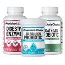Physician的CHOICE GUT Guardian Bundle:高级Bloating & Digestion 支持60亿Probiotic,消化酶 & Bloat + Gas Probiotic - 每日GUT 支持男女健康