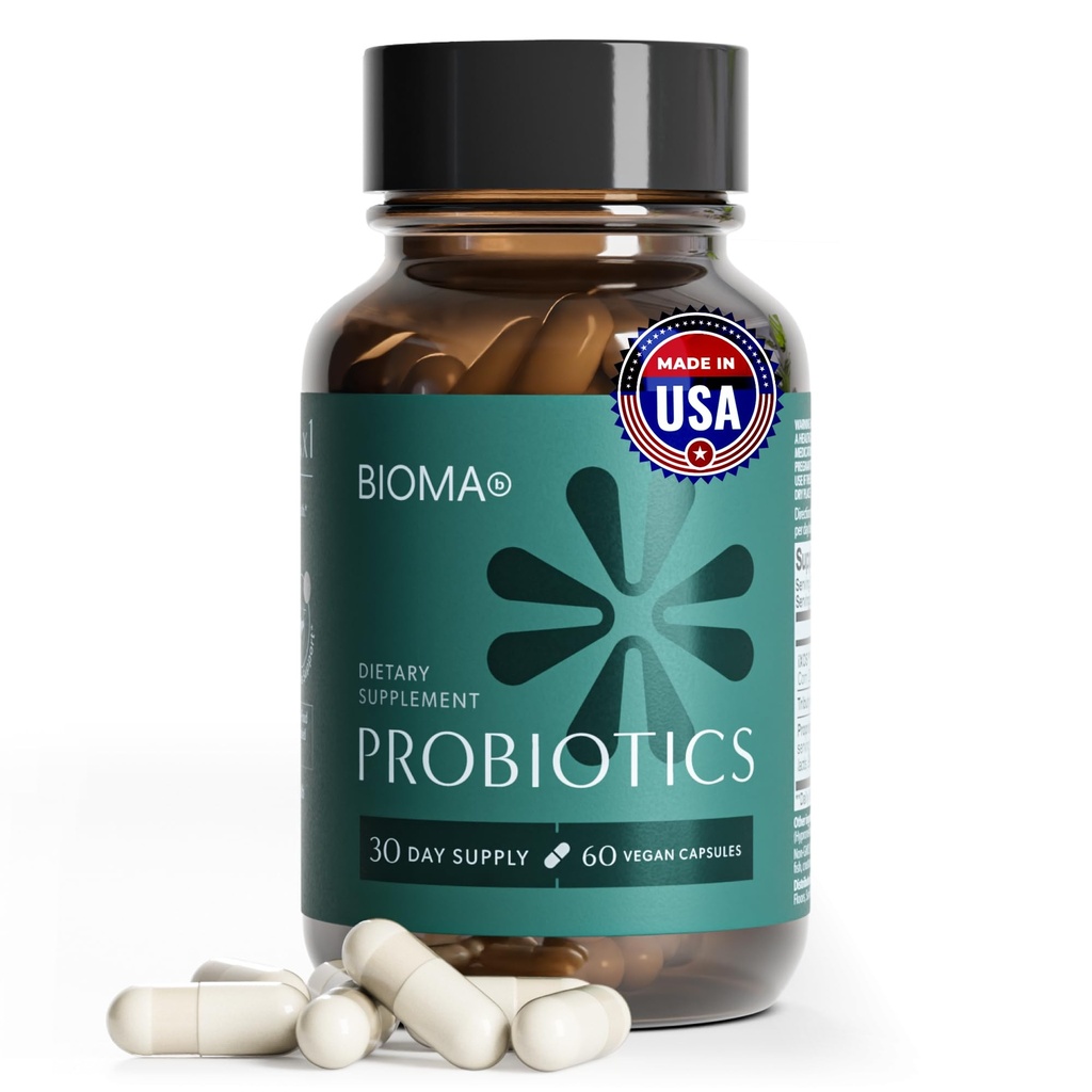 BIOMA Probiotics - 消化性健康 Probiotic - 对使用Xylooligosaccharides,Tributyrin & Bifidobacterium的男女的坚定支持 - Vegan & Gluten Free - 60 延迟释放卡普尔(30日供应)