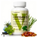 Oil of Oregano Vegan Softgels, Oregano Oil with Black Seed Oil & Rosemary, 4 in 1 Organic Oregano Capsules Supplement for Immune Support, Digestion Health - Wild, Non-GMO, 120 Ct