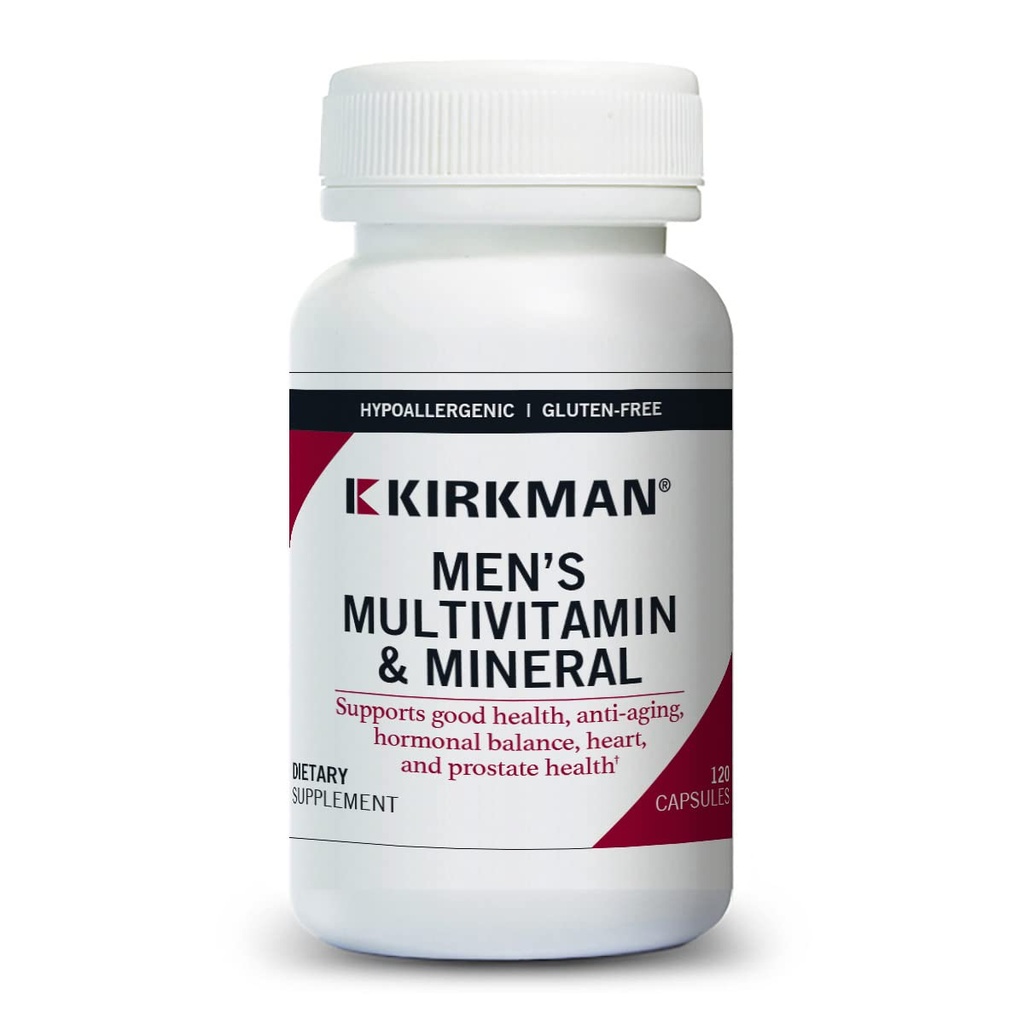 Kirkman 60-90 男子的多维生素和矿物助推 120 蔬菜卡普尔 向老年男子提供全面的维生素和矿物支持