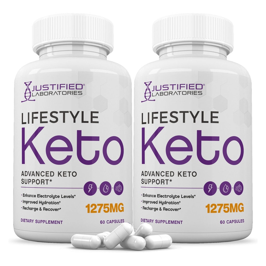 合理实验室 (2 Pack Life Style Keto Pills 1275MG New & Professional) 包含 Apple Cider Vinegar Extra Virgin 橄榄油粉绿茶叶 120 Capsules