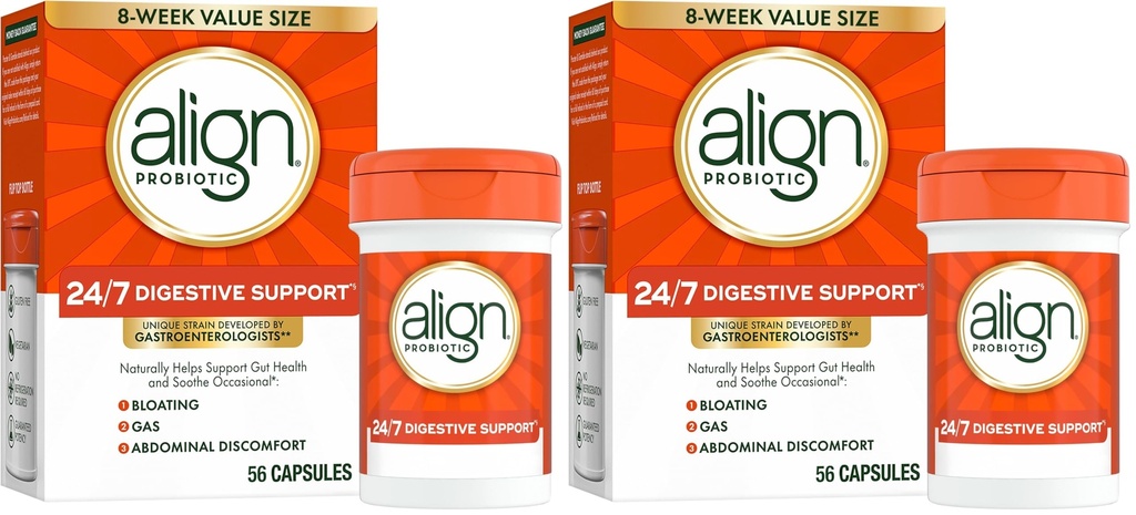 Align Probiotic,24/7 文摘支助 *§, 男女文摘保健 Probiotics, 男女文摘保健 Probiotic Capsules Help Relieve discriptal Bloating & Gas *, 56 Capsules, (第2页)
