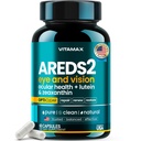 AREDS 2 眼维生素——Lutein、Zeaxanthin、Bilberry、Astaxanthin 矿物远景补编——支持眼片、干眼、压力和远景健康——美国制造——60厘米