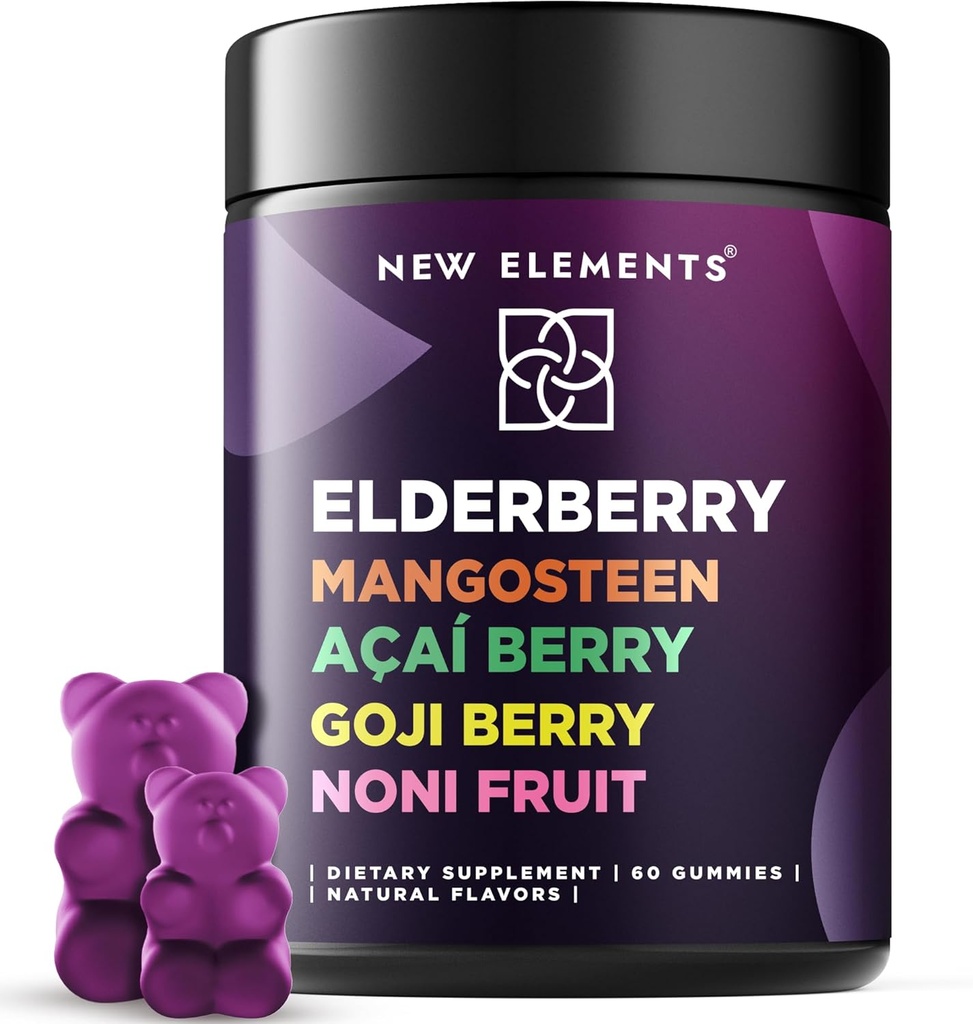 抗氧化剂超级明星 - 与曼戈斯廷的长莓果汁 – Acai Berry – Goji Berry – 诺尼果汁 – Black Sambucus 长莓果汁 – 给孩子和成人的 – Immune支持 – Vegan – Non-GMO
