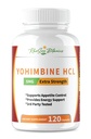 Yohimbine HCL Bark 提取额外强度补充剂 5 mg x 120 ct Capsules Premium Fat Burner, 重量损失, Appetite Control, Male Support, 能量和更多
