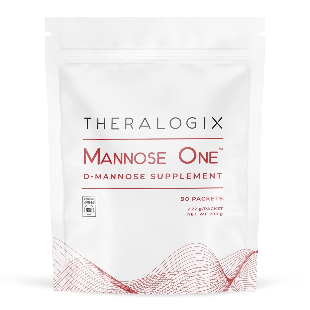 Theralogix Mannose One D-Mannose Powder - 90天供应 - 支持尿道切除健康 2,000 mg D-Mannose * - NSF认证 - 90包