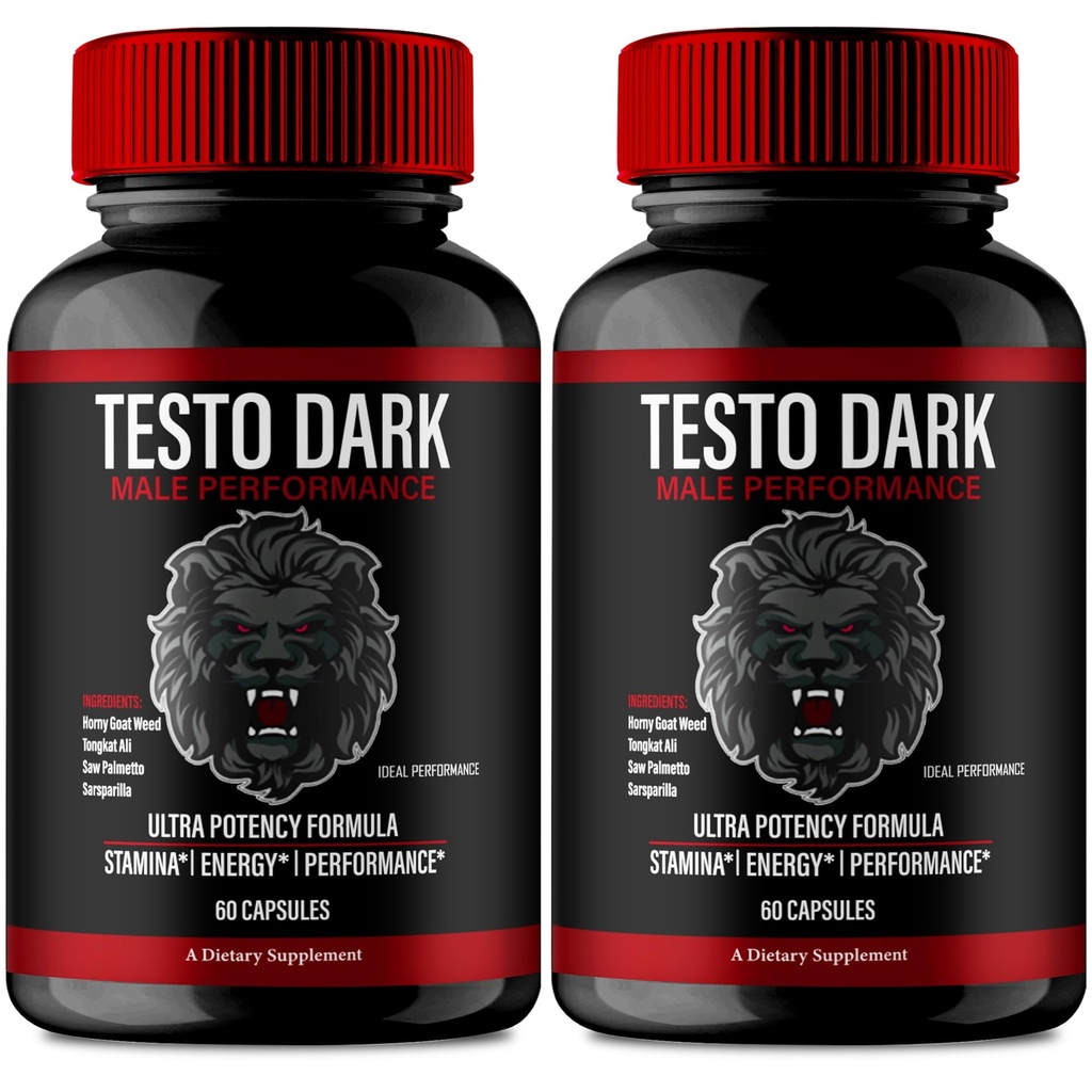 IDEAL PERFORMANCE Testo Dark Capsules, TestoDark Supplement Pills Reviews (2 Pack)