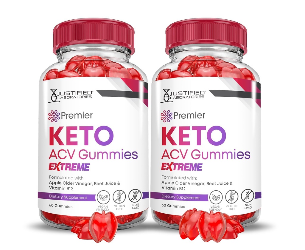 (2 Pack) Premier Keto ACV Gummys Extreme 2000MG Premier Keto Gummys 苹果苹果苹果苹果苹果醋 配以石榴甜菜汁粉 B12 Vegan Non GMO 120 Gummys 配制.