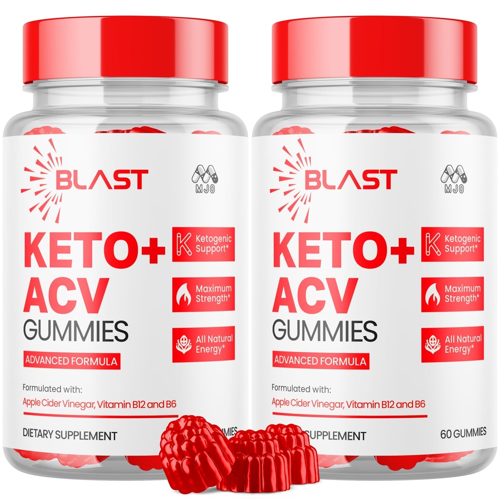 (2 Pack) Blast Keto ACV Gummys, Blast ACV Keto Gummys Advance 1000MG Chewable Vitamin Supplement - All Natural ACV 能源与适配性最大强力公式 配有维生素B12(120 Gummys)