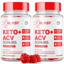 (2 Pack) Blast Keto ACV Gummys, Blast ACV Keto Gummys Advance 1000MG Chewable Vitamin Supplement - All Natural ACV 能源与适配性最大强力公式 配有维生素B12(120 Gummys)