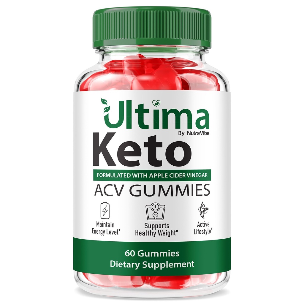 Ultima Keto ACV Gummys – Ultimate Apple Cider Vinegar & Electrolytes – Inspired Gummy 配有 Premium 支持 皮肤,水利和身体目标 QQ 美味,易切(60 Gummys)