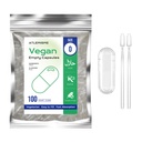 空 Vegan Capsules 大小 0 - (100 个计数) 空 Capsules DIY 蔬菜 Capsule 填充 - Veggie 空 Caps 配有 2 个微实验室勺
