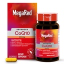 MegaRed Advanced CoQ10 Supplements - 200 mg Pervice, 支持细胞能源生产和保护自由激进分子的强大抗氧化剂* - 30 coenzyme Q10 Capsules, 30 Capsules
