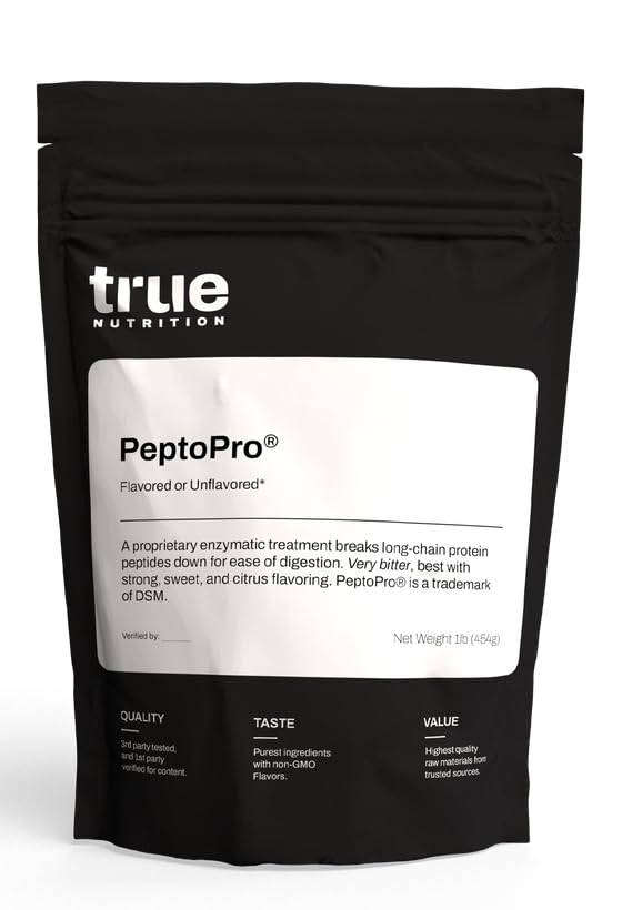 True Nutrition - Hydrolyzed Caseinate Protein Powder - Fast-Absorbing Milk Protein Peptides - Intra & Post Workout Muscle Recovery - Unflavored, Mixes Instantly - 1lb