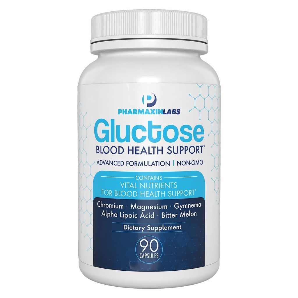 Gluctose Blood Health Support Supplement - Advanced Formula for Men & Women - Chromium, Magnesium, Alpha Lipoic Acid, Bitter Melon, Gymnema - 90 Day Supply / 90 Capsules