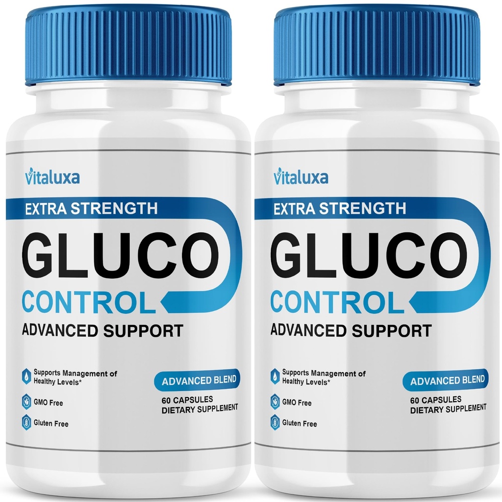 (2 Pack) Gluco Control Capsules, GlucoControl Supplement Capsulas Advanced Maximum Strength, Premium Formula for Overall Health & Wellness Blood Support, Gluc Control Pills Vitamins Reviews (120ct)