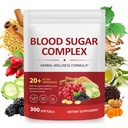 300 Softgels Blood Sugar Complex Supplement | 20+ Active Herbs-Berberine, Ceylon Cinnamon, Bitter Melon, Mulberry Leaf, Fenugreek, Vitamins for Energy Level, Vitality Support | Clean Formula