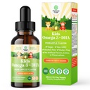 儿童 DHA Omega 3 Drops - 脂肪酸 Omega 3 6 9 大脑,免疫强力和视野 - 儿童健康神经系统营养DHA 和重点支持 - 配有EPA & ALA的液体补充 - 2 Fl Oz