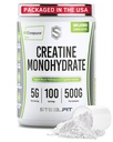FeelFit Creapure Creatine 单水合物粉,无味 - 德国微化 Creatine Power 供男女使用 - 肌肉增益的健身营养补充,脑健康与强力建设