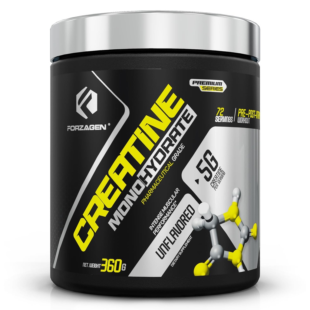 Forzagen Creatine 单水合物 粉末无味,为男性和女性获得肌肉增益而微量化的Creatine 粉末,Creatina Monohidratada en Polvo, Creatina para Aumentar la Masa Muscul - 72名服务者