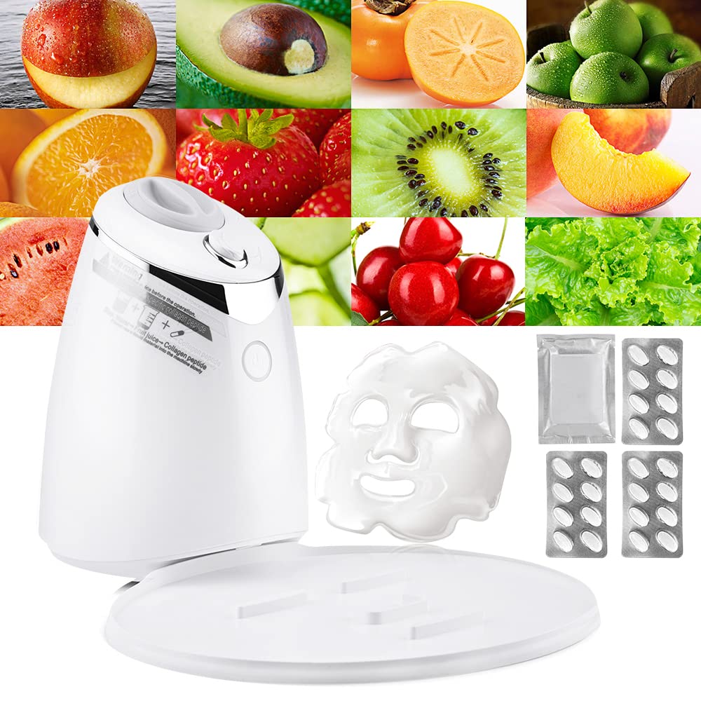 DIY Face Mask Maker Kit with 32 Collagen Tablets, Automatic Facial Mask Machine for Home Spa Skincare, Fresh Natural Hydration Masks for Deep Care Routine, Skincare Device, Beauty Device for Girls