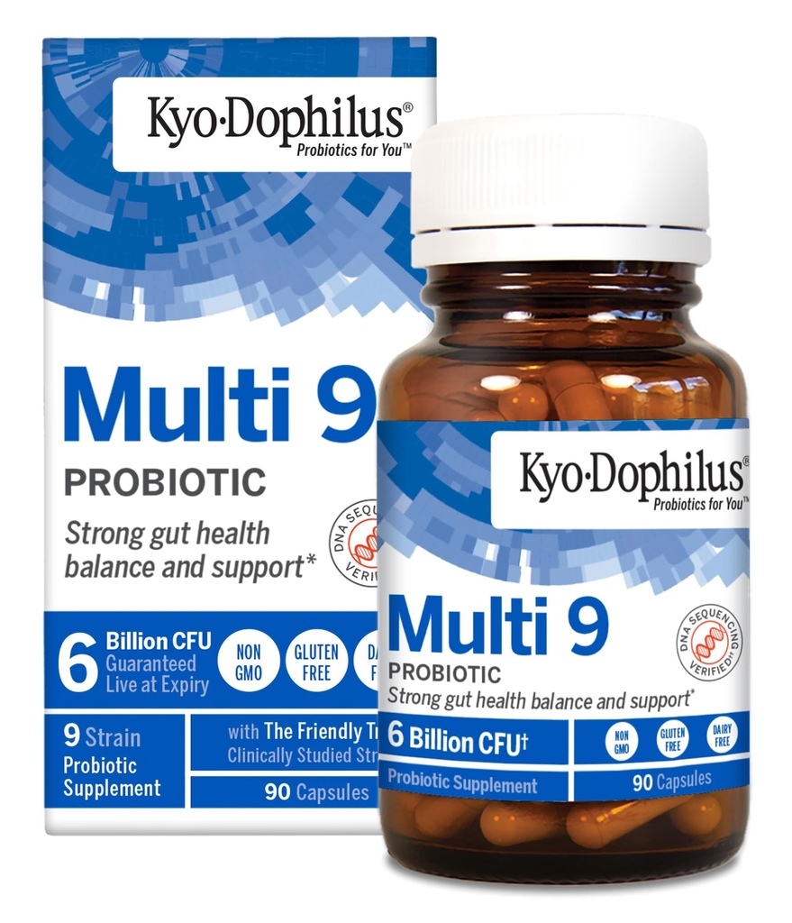 Kyolic Kyo-Dophilus 多种9 抗生素,强壮的古特体健康平衡与支持*, 90 Capsules
