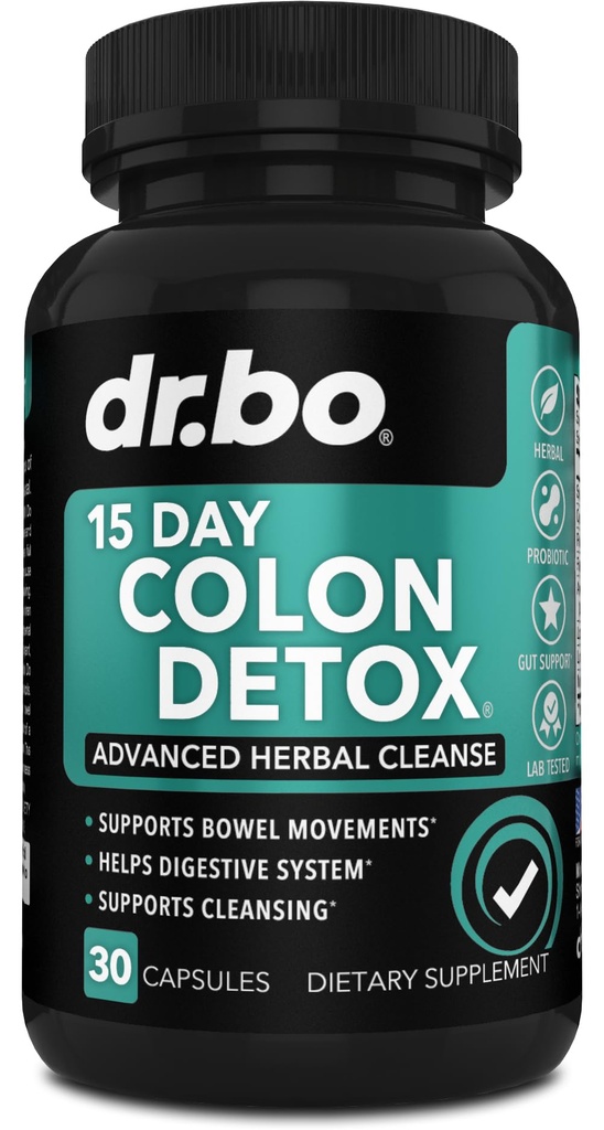 Colon Cleanser Detox for Wight Flush - 15天肠道清洁药丸 & Probiotic - 便秘救济快速天然泻剂 - Bowel Movement supplies for Stomach Bloating, Gut Lost Support