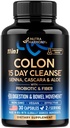 Colon Cleanse - 15 Day Cleanse for Women & Men - Senna | Cascara | Garcinia Cambogia | Probiotics & Fiber - 消化与解毒 - Debloating & Bowel movement - Natural & Vegan - 美国制造,30 Capsules
