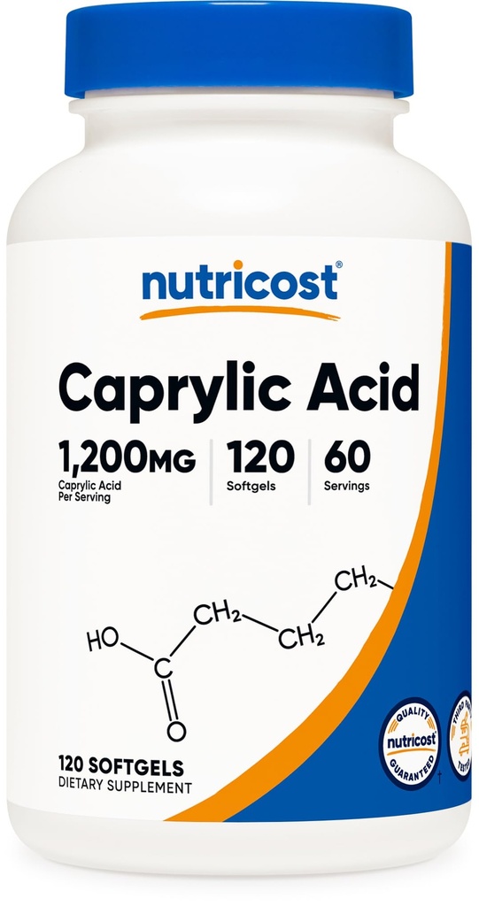 营养成本 Caprylic酸 1200mg, 120软胶