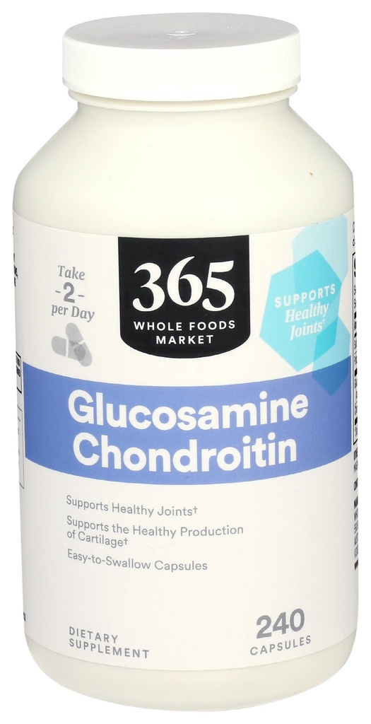 365 由全食品市场,Glucosamine Chondroitin, 240 Counter提供