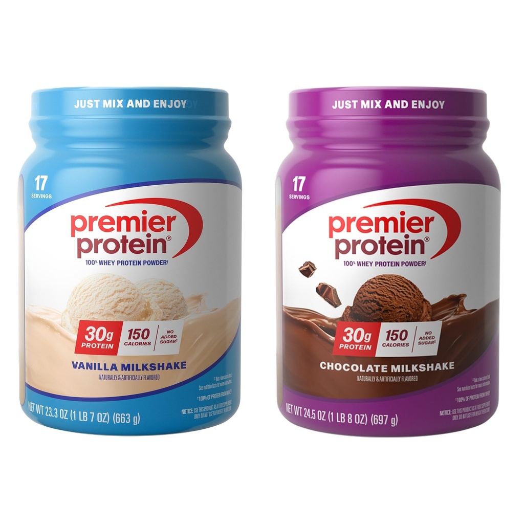 总理蛋白质包 100% Whey Powder Tubs,巧克力奶昔 + 香草奶昔
