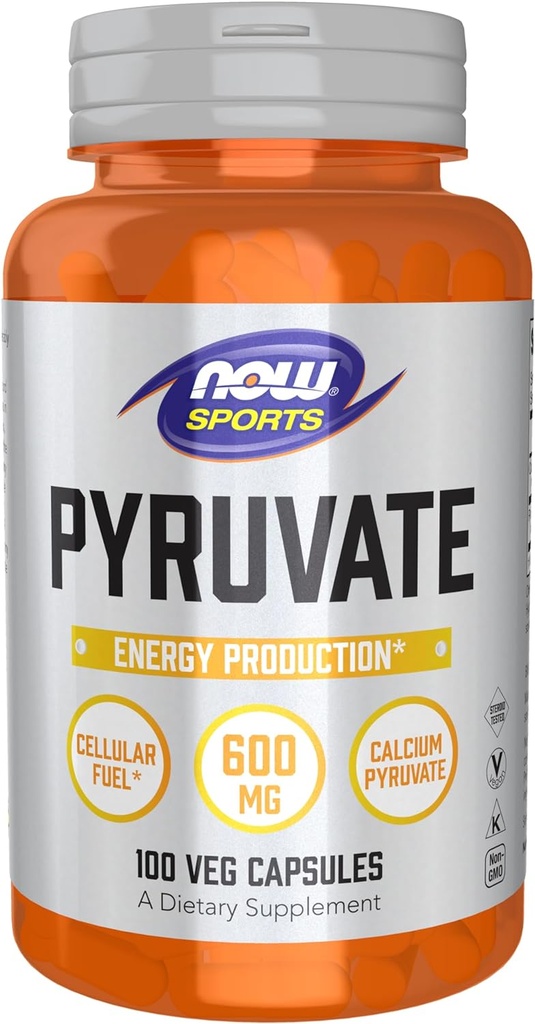 食品 运动营养,Pyruvate(Pyruvic酸) 600毫克,能源生产*,100Veg Capsules