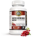 Berberine HCL 1200mg Premium, Ultra High Purity, Pure 60 Capsules - Berberine 补编,支持Imune系统,Berberine Plus 加固与Bitter Melon水果和Banaba叶提取