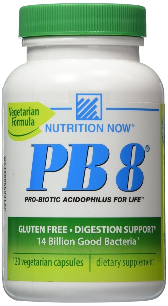 现在的PB 8 亲双氧酸盐 Capsules, Vegetarian, 120-Cuntbotles 60 服务