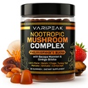 9-In-1 Nootropic Mushroom Gummies | With Lion's Mane, Reishi, Chaga, & More | Enhanced with Bacopa Monnieri & Gingko Biloba | For Focus & Memory | 90 Ct | Sugar Free & Vegan | for Men and Women