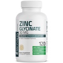 Bronson Zinc Glycinate 30mg Chelated 高级吸收 100% Chelated 公式 非GMO, 120 蔬菜卡普尔