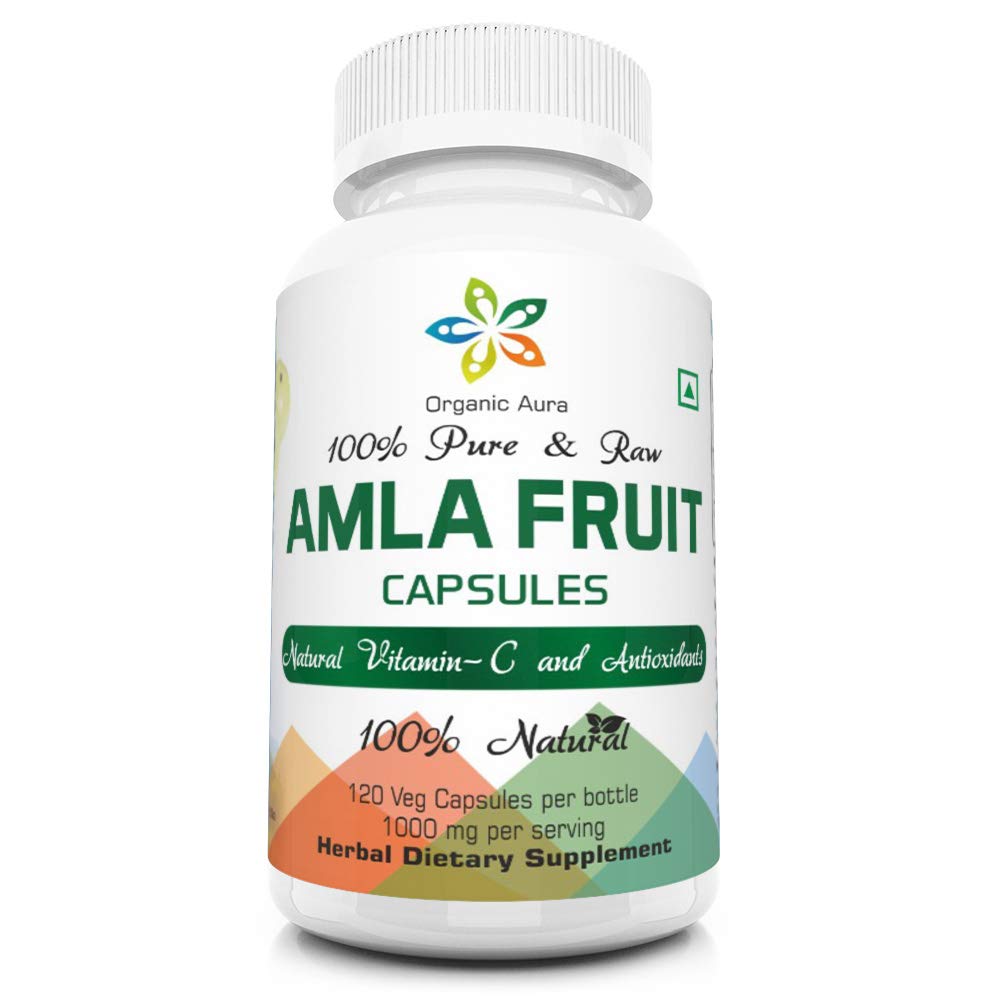 AMLA Capsules. 1000mg per Serving, 120 Veg Capsules. Raw Green Whole Superfood. All Natural, Fresh and Original. No GMO and Gluten Free.