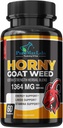 Horny Goat Weed Extra Force w. Maca, L-Arginine, Ginseng, Boost 性能, Stamina, Energy, Non-GMO, 60 卡普尔