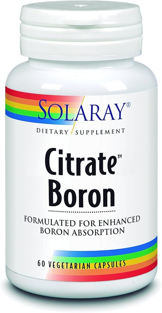 Solaray Biocitrate Boron 补编,3mg, 60 Counter