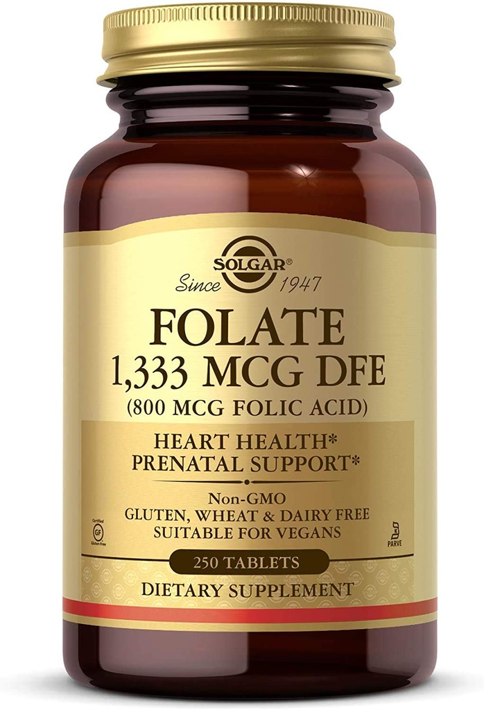 Solgar Folate 1,333 mcg, 250 Tablets