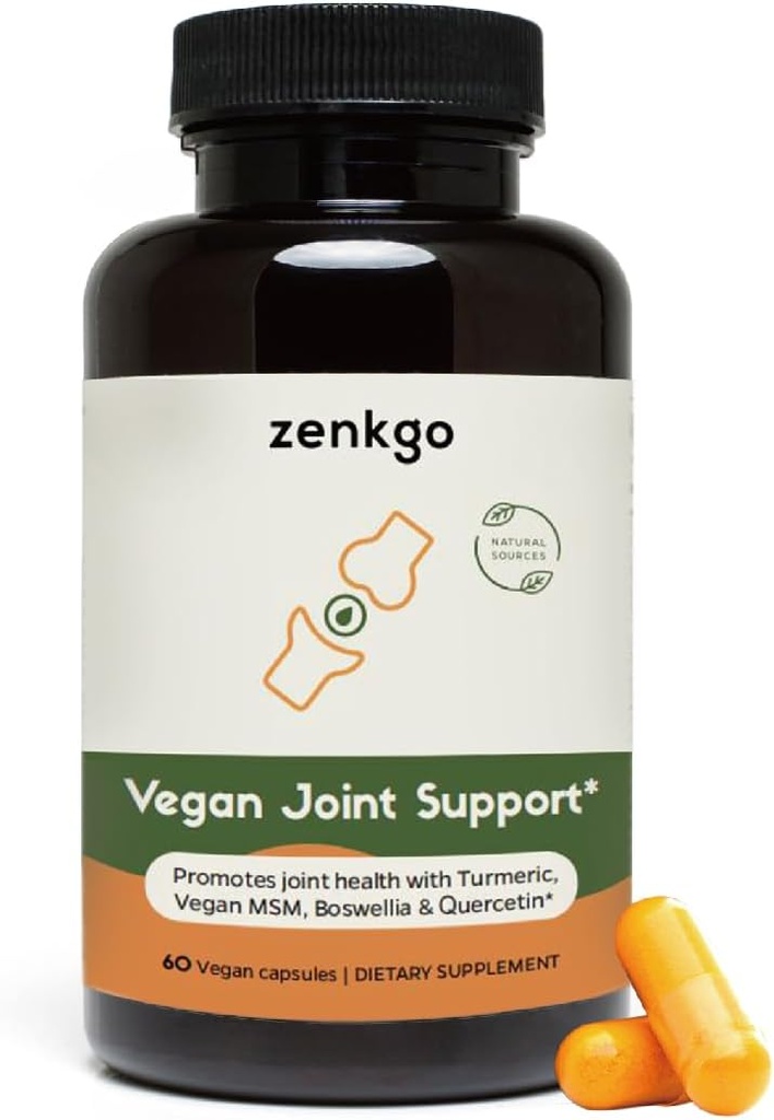 Turmeric, Vegan MSM, Boswellia, Quercetin - Vegan联合支助补编,促进联合机动性和灵活性,功能和舒适性,软骨修复,平稳移动,健康衰老(60Ct/30日)