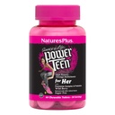 NaturesPlus Source of Life Power Teen for Her, Natural Berry - 60 Chewable Tablets - High Potency Multivitamin - Sugar Free, Vegan - 30 Servings