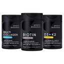 运动研究 女性包装-生物素10 000mcg + 多科拉根药丸 Collagen Peptides(一、二、三、五、十类)