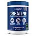 Orgain Creatine 单水合物微粉、100名服务者、未受欢迎者、支持肌肉生长者、工作后恢复者和脑部健康者、没有人工添加剂者,供男子和妇女使用(包装5月Vary)
