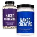 NAKED 纯微晶体单水合物 100 功率+纯L-Glutanine 240 Capsules Bundle: Vegan, Non-GMO, Gluten Free. 最小肌肉分解和改进蛋白质合成. 没有人工的